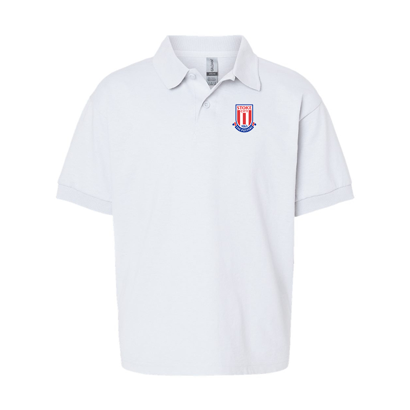 Youth Stoke City Soccer  Gildan Dry Blend Jersey Polo